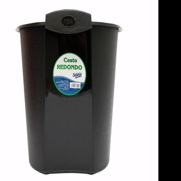 CESTO BASURA PLAST. 12.5L. NGO. SABLON 8005 PZA